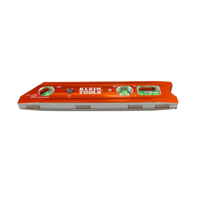 Klein Tools 935RBLT Lighted Level, Magnetic Torpedo, 3 Vial, V-Groove and Magnet Track - Image 6