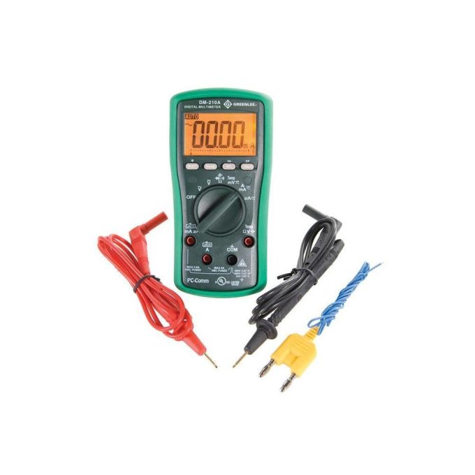 Greenlee DM-210A-C Digital Multimeter with Calibration, Cap, Temp - Image 2