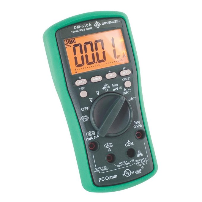 Greenlee DM-510A Digital Multimeter, TRMS, AC/DC, CAP, TEMP - Image 2
