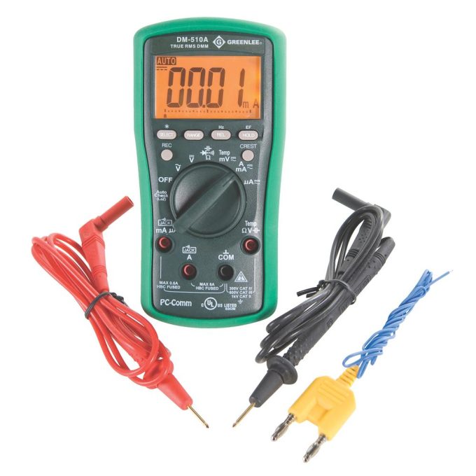 Greenlee DM-510A Digital Multimeter, TRMS, AC/DC, CAP, TEMP - Image 3