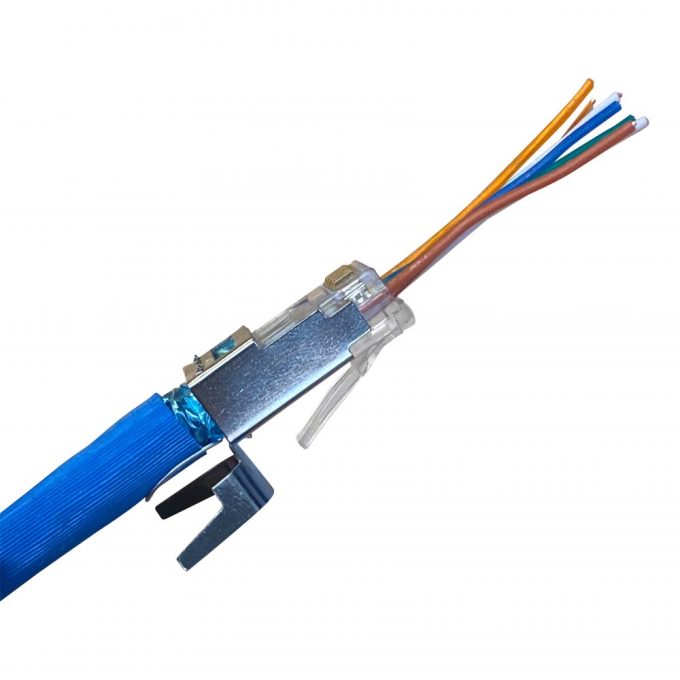 Klein Tools VDV826-754 Pass-Thru™ Modular Data Plug, RJ45-CAT6A, Shielded (STP), 100-Pack - Image 8