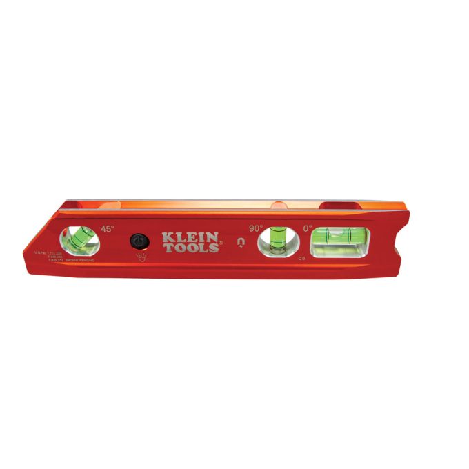 Klein Tools 935RBLT Lighted Level, Magnetic Torpedo, 3 Vial, V-Groove and Magnet Track - Image 5