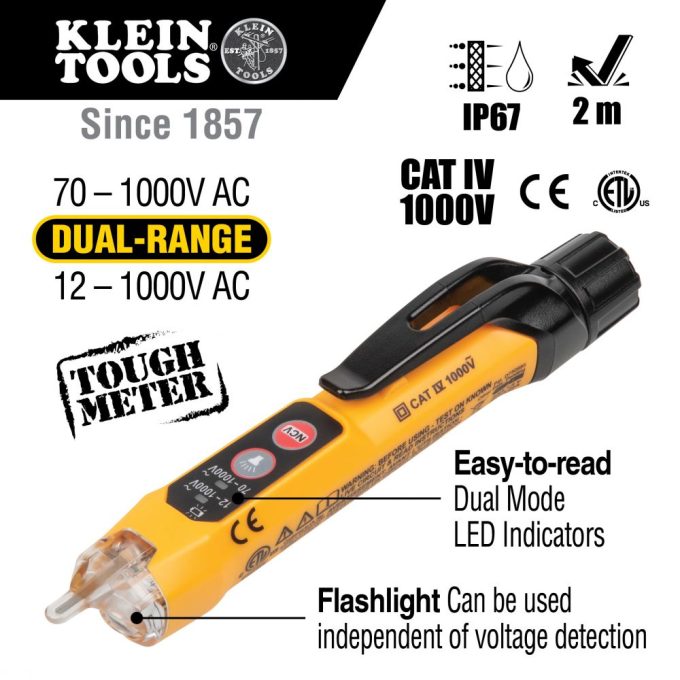 Klein Tools RT250KIT Premium Non-Contact Voltage and GFCI Receptacle Electrical Test Kit - Image 10